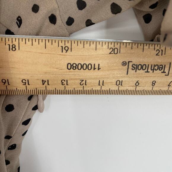 Hayden Dress Women’s 8 Beige & Black Polka Dot Flowy Feminine Romantic - Picture 11 of 11